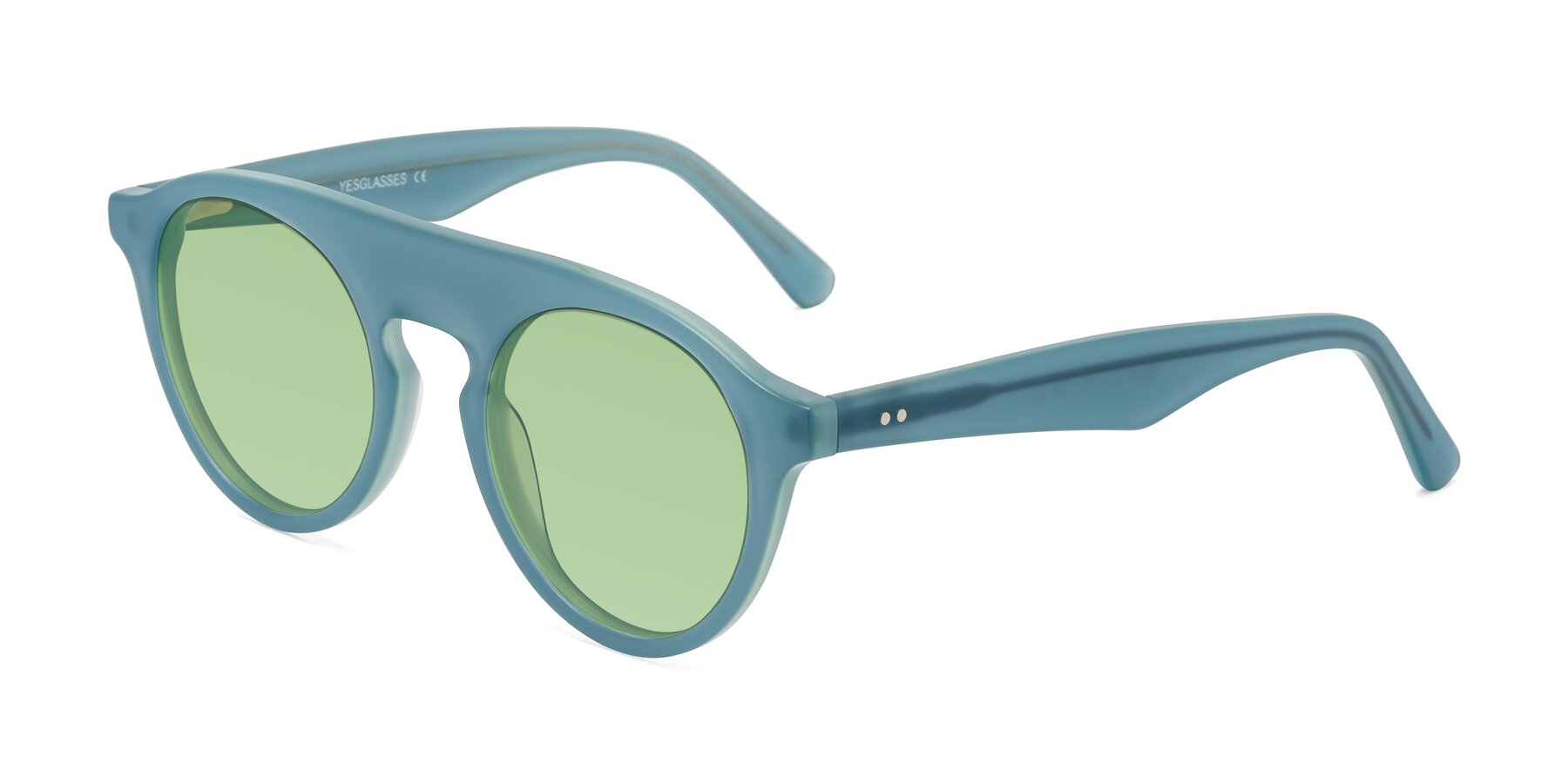 Angle of Band in Haze Blue with Medium Green Tinted Lenses