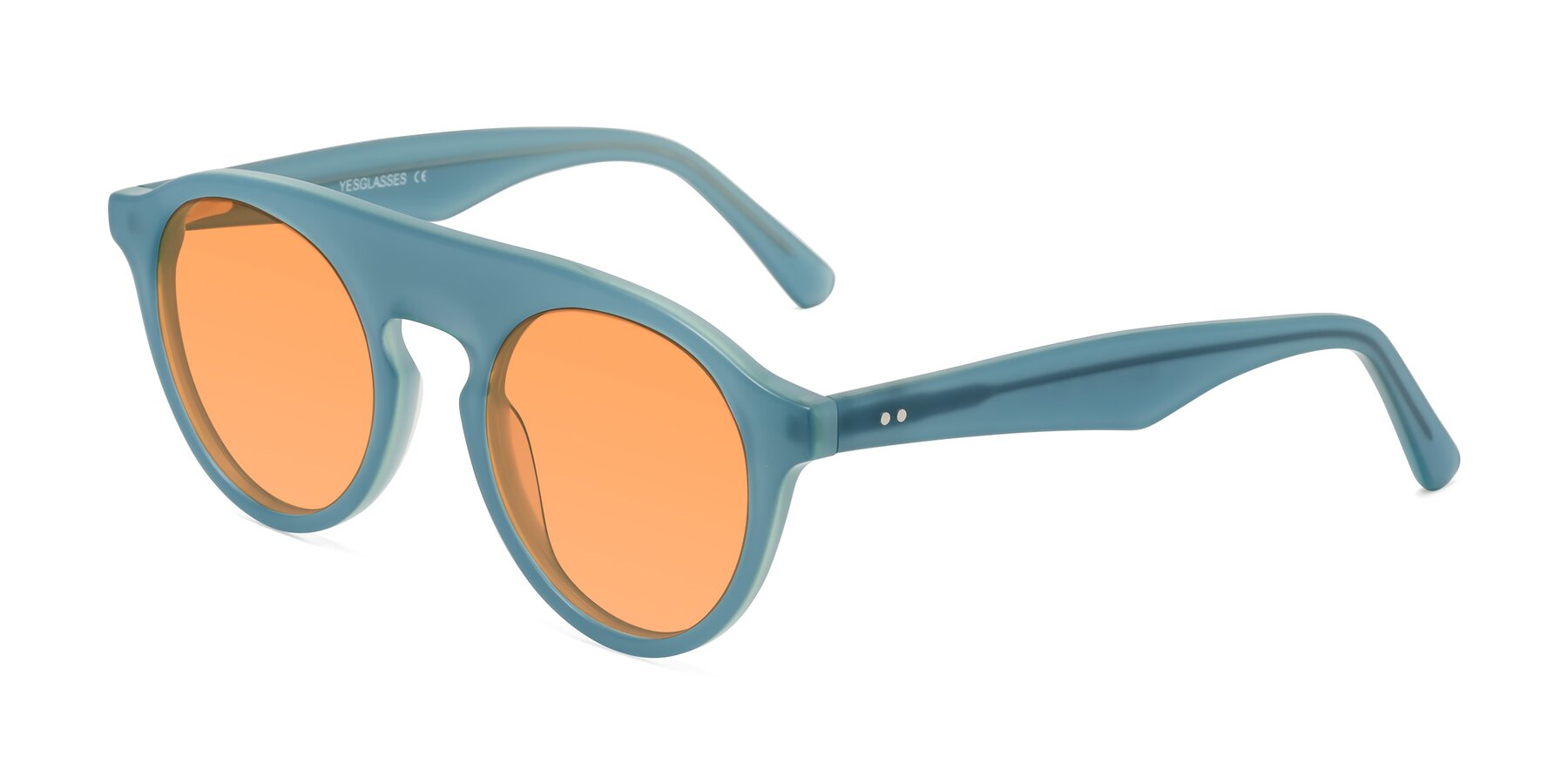 Angle of Band in Haze Blue with Medium Orange Tinted Lenses