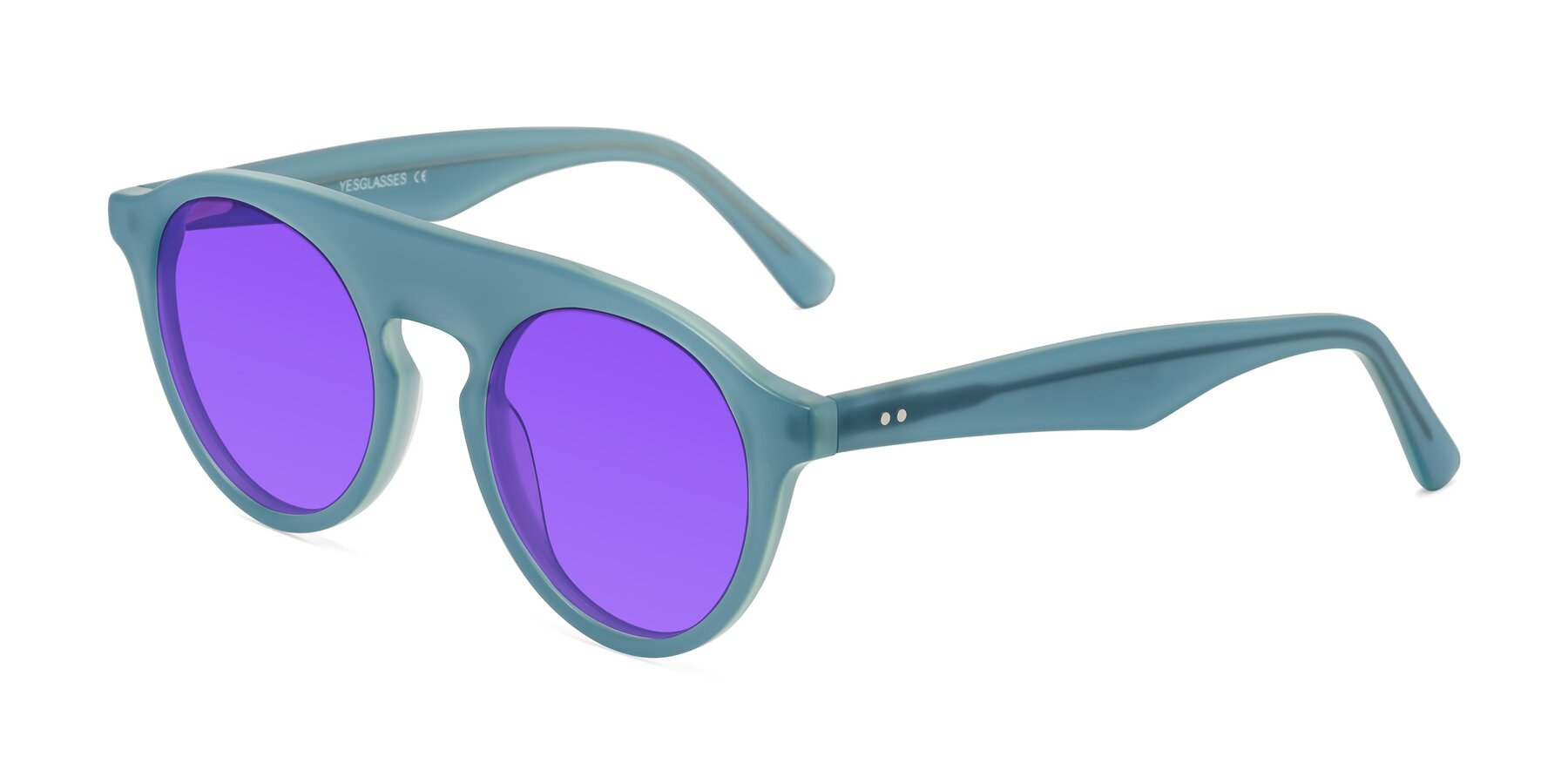 Angle of Band in Haze Blue with Purple Tinted Lenses