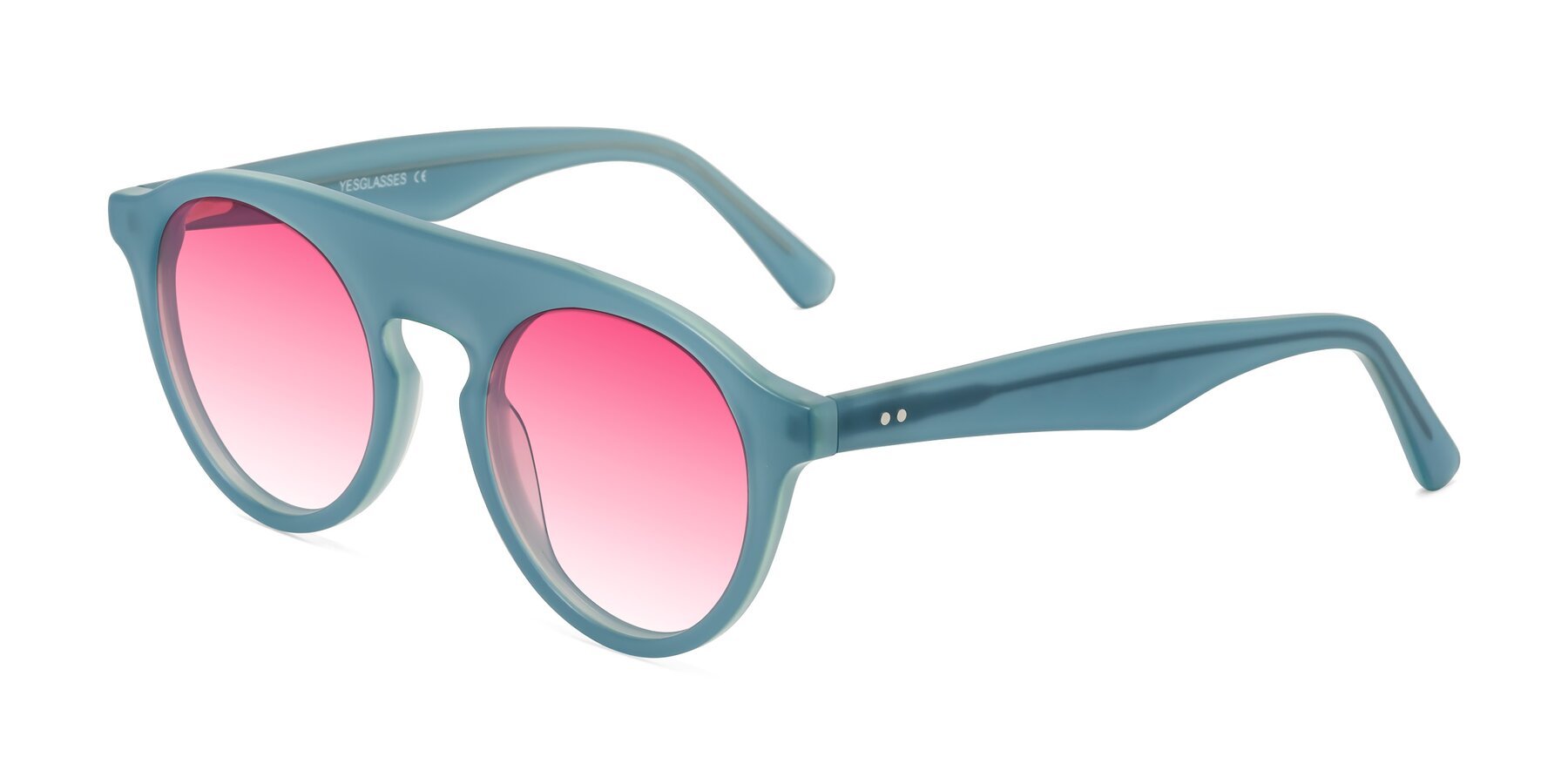 Angle of Band in Haze Blue with Pink Gradient Lenses