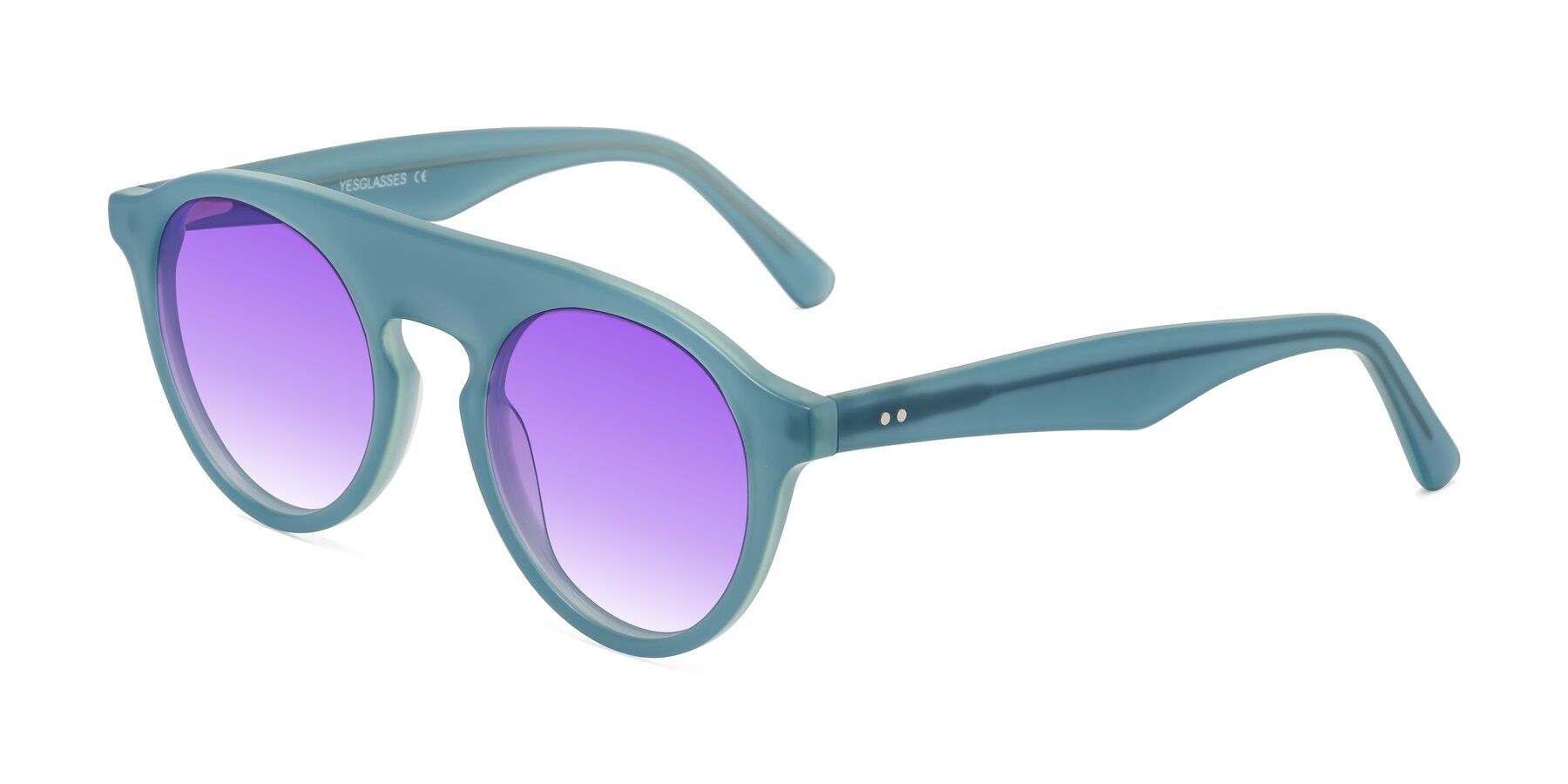 Angle of Band in Haze Blue with Purple Gradient Lenses