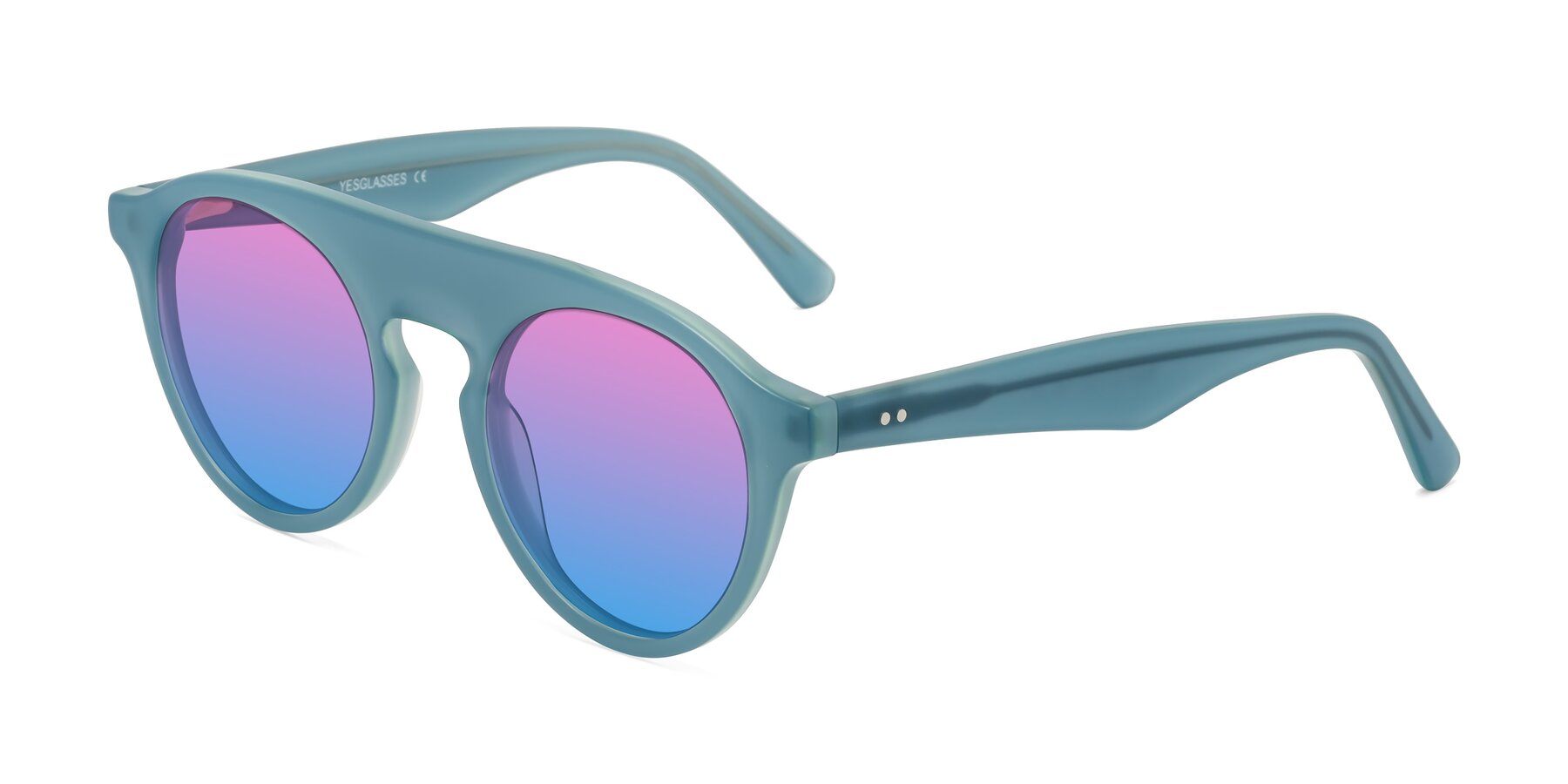 Angle of Band in Haze Blue with Pink / Blue Gradient Lenses