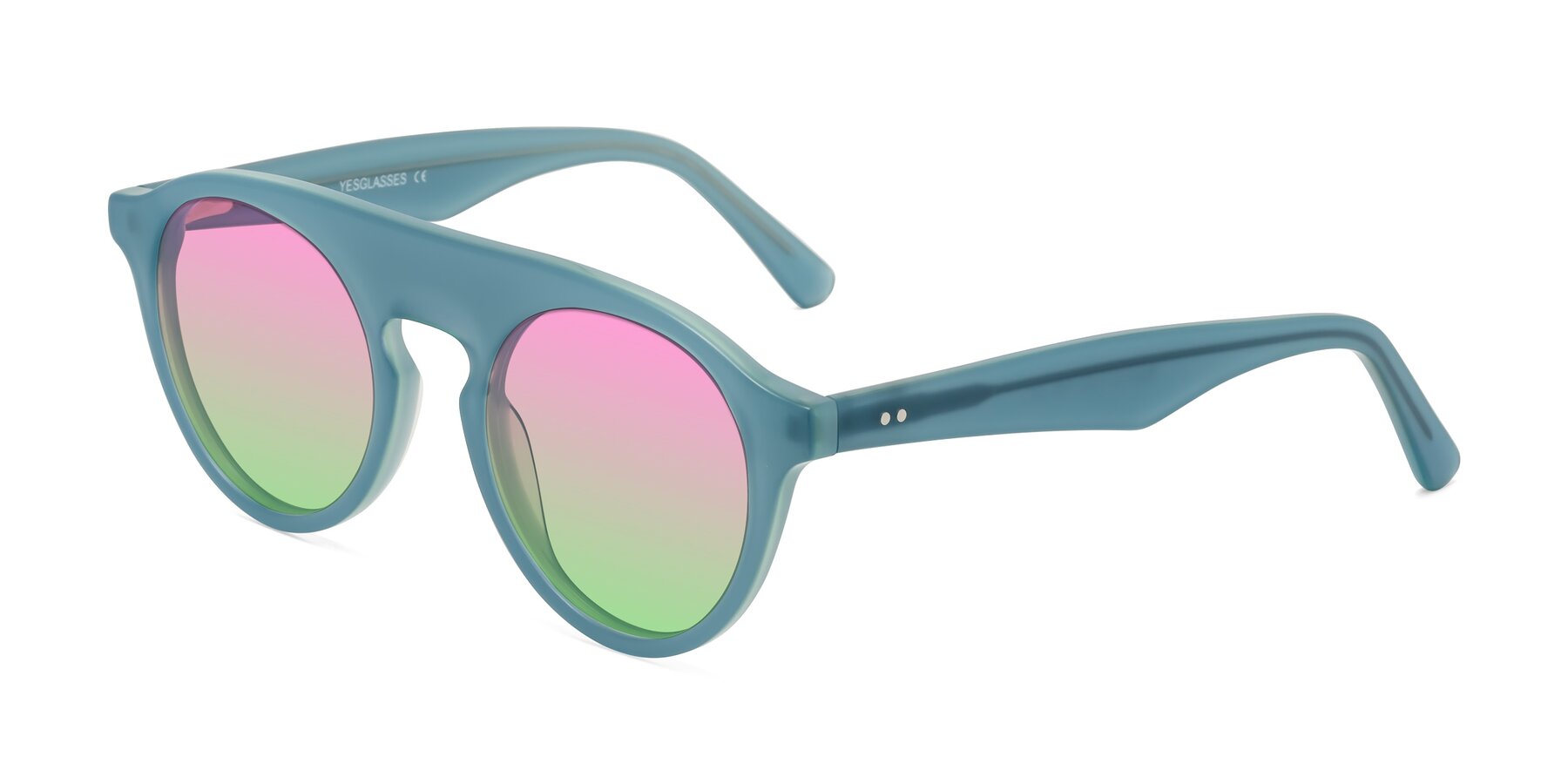Angle of Band in Haze Blue with Pink / Green Gradient Lenses
