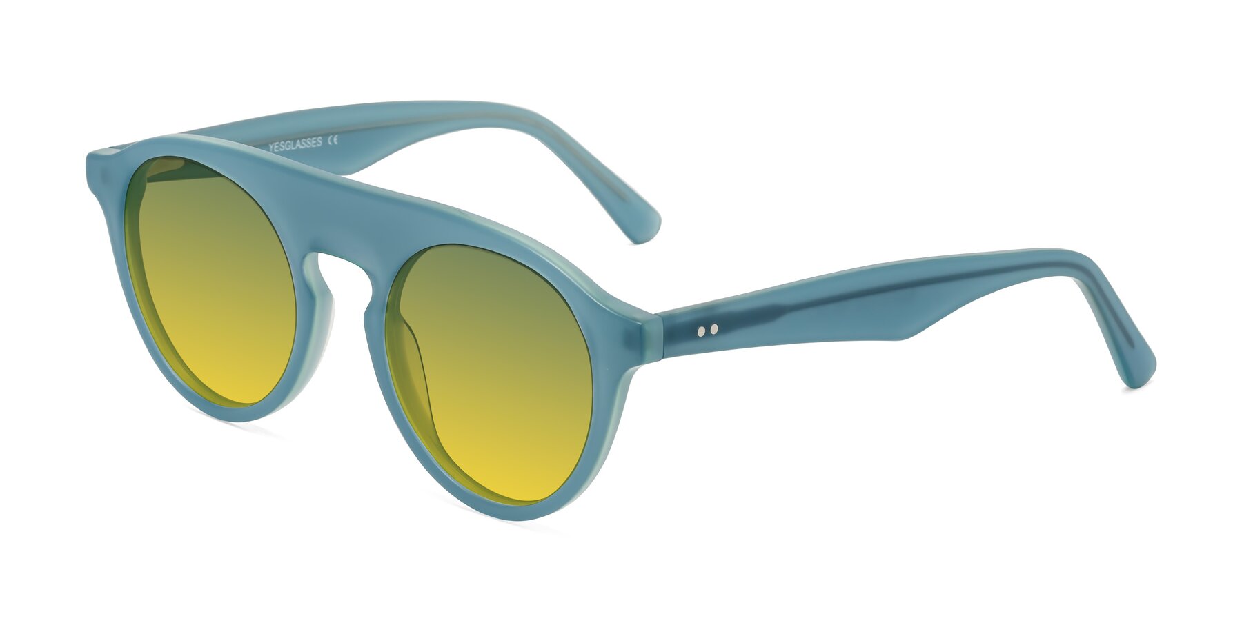 Angle of Band in Haze Blue with Green / Yellow Gradient Lenses