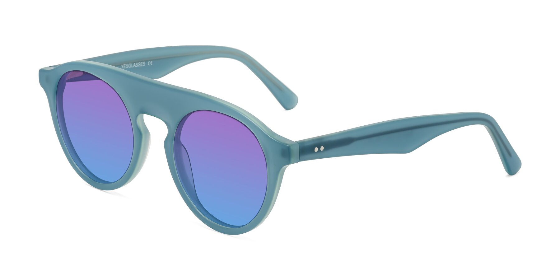 Angle of Band in Haze Blue with Purple / Blue Gradient Lenses