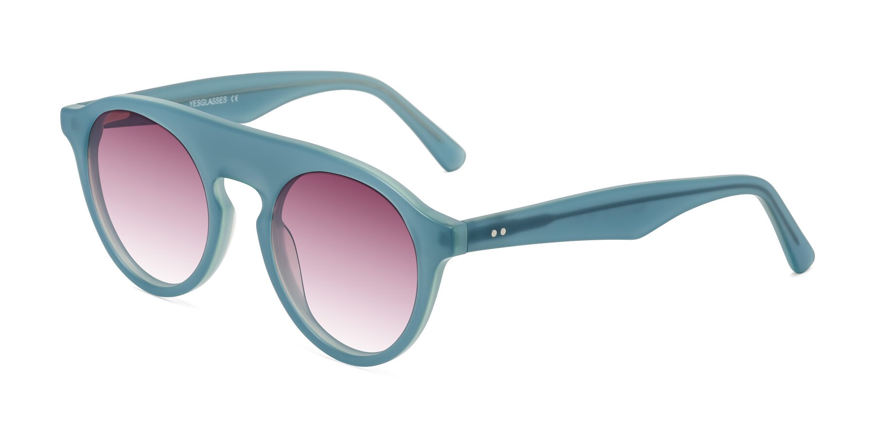 Angle of Band in Haze Blue with Wine Gradient Lenses