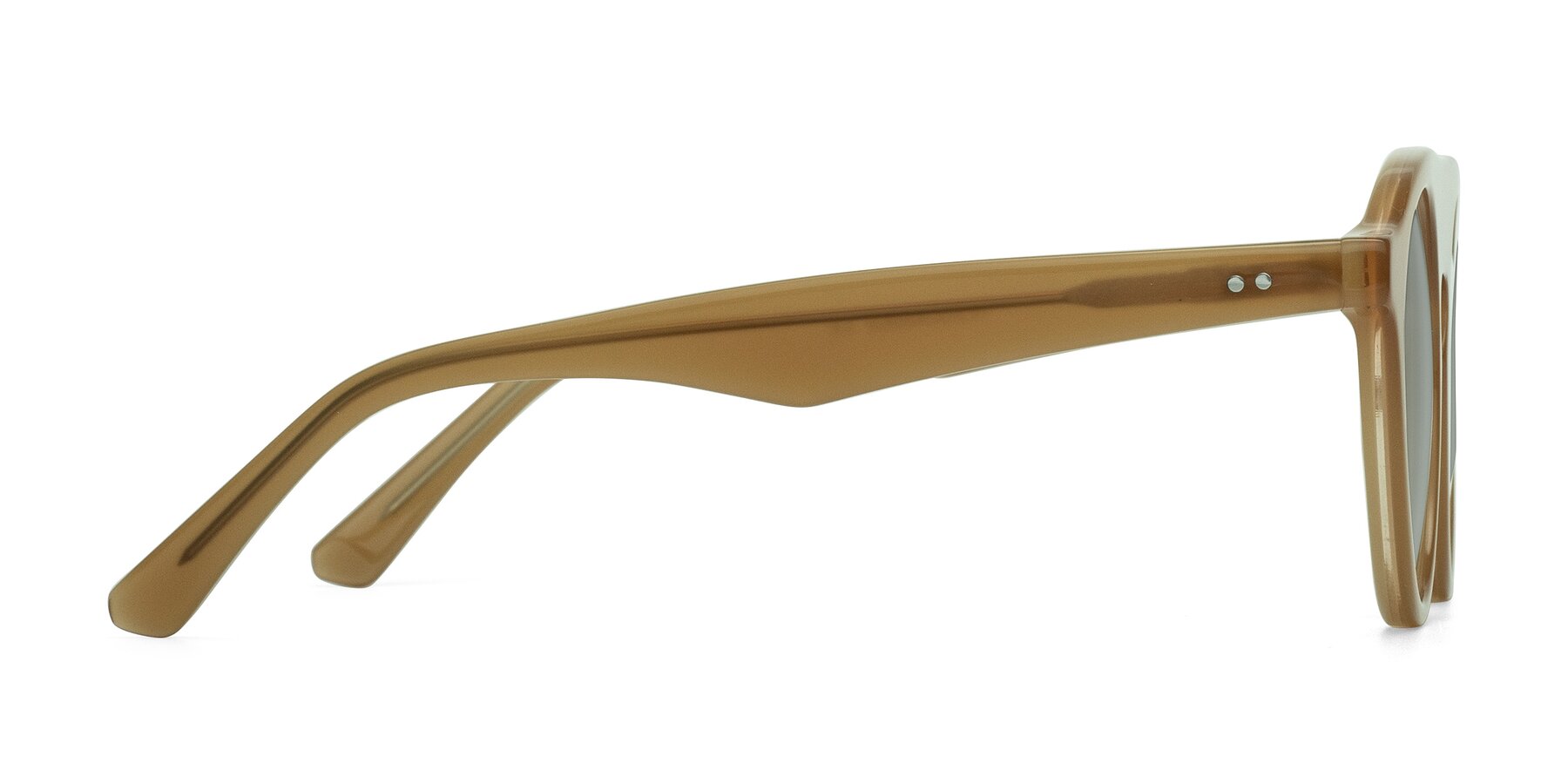 Side of Band in Caramel with Light Gray Tinted Lenses