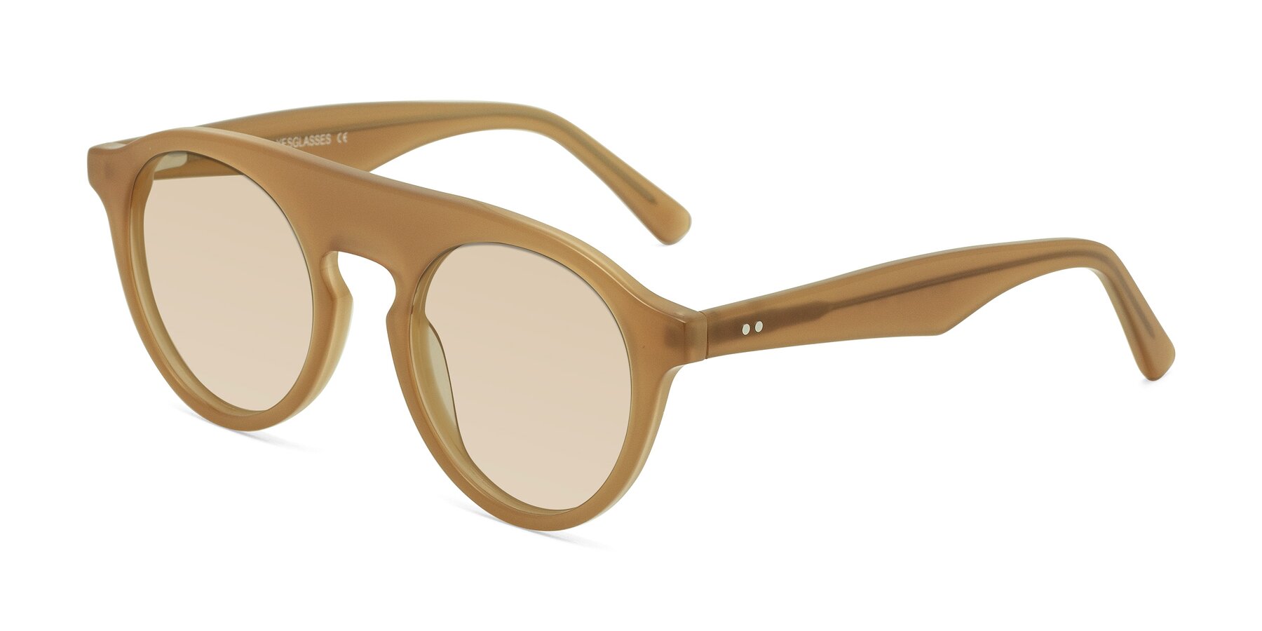 Angle of Band in Caramel with Light Brown Tinted Lenses
