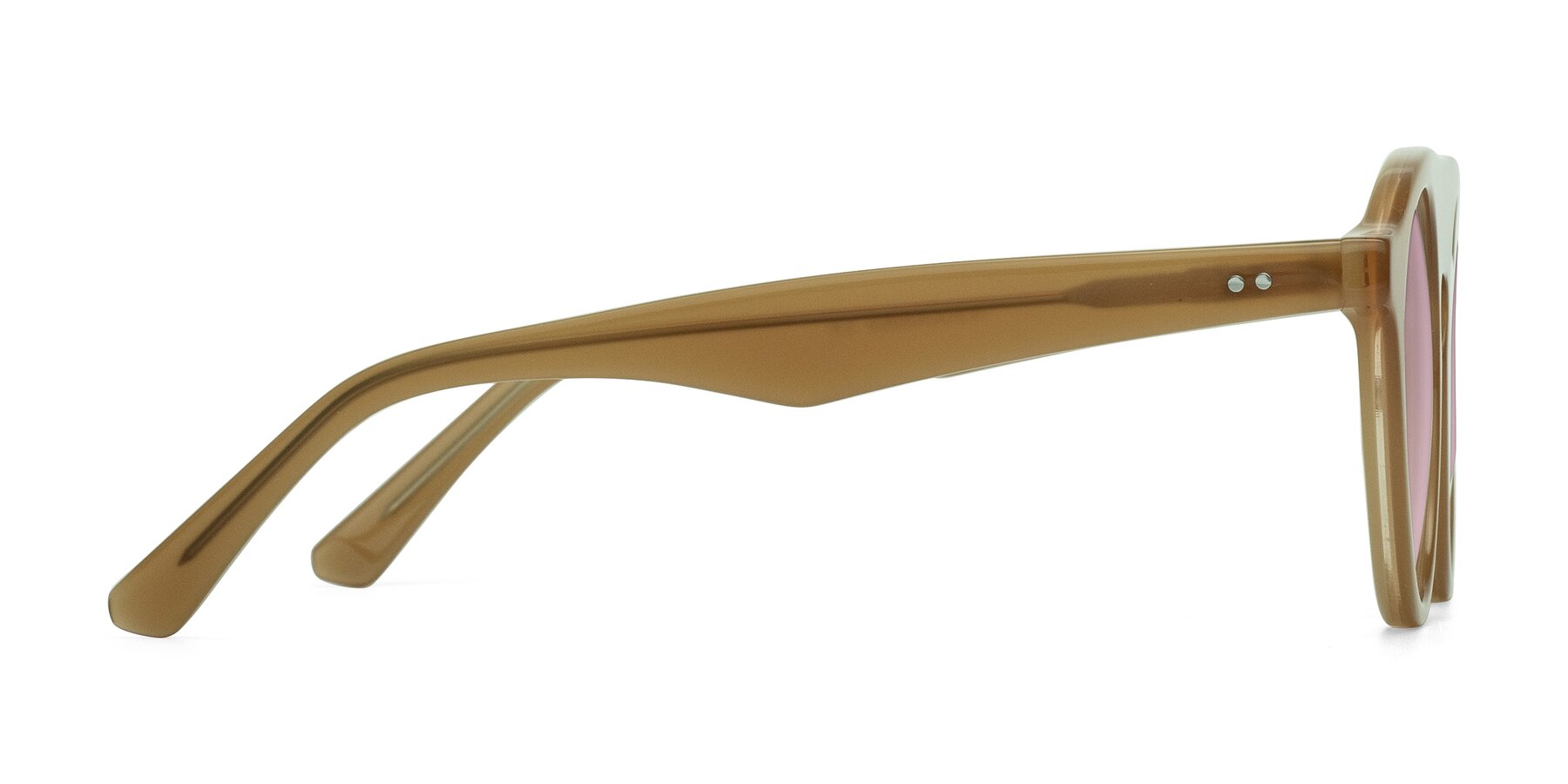 Side of Band in Caramel with Light Wine Tinted Lenses