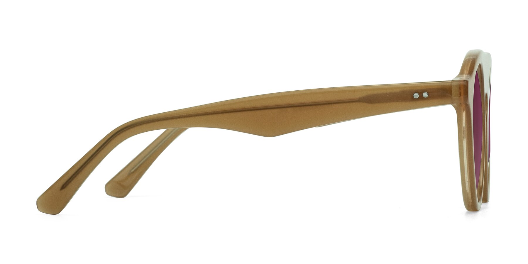 Side of Band in Caramel with Wine Tinted Lenses