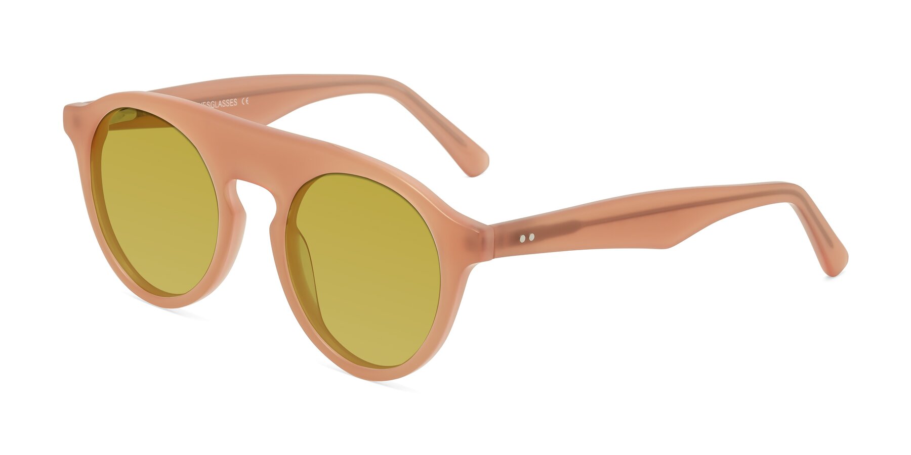 Angle of Band in Peach with Champagne Tinted Lenses