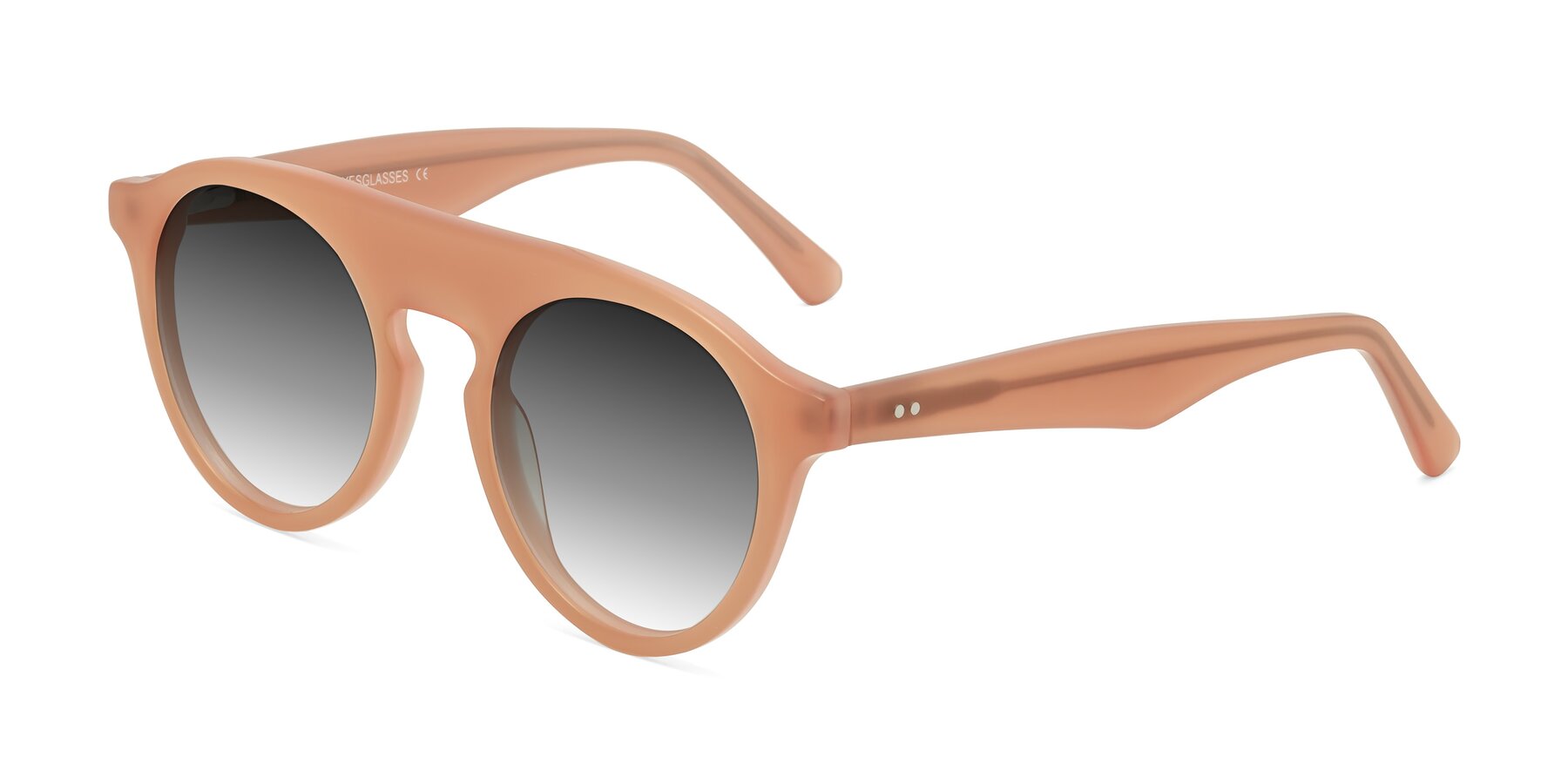Angle of Band in Peach with Gray Gradient Lenses