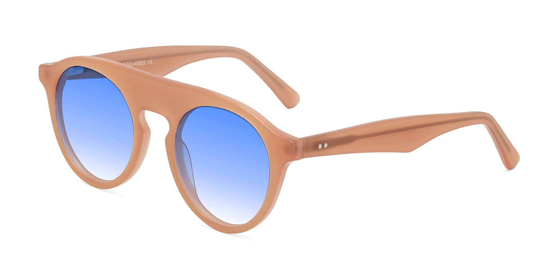 Angle of Band in Peach with Blue Gradient Lenses