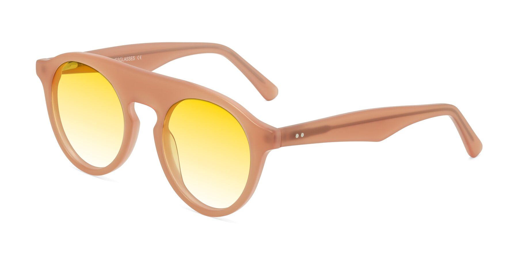 Angle of Band in Peach with Yellow Gradient Lenses