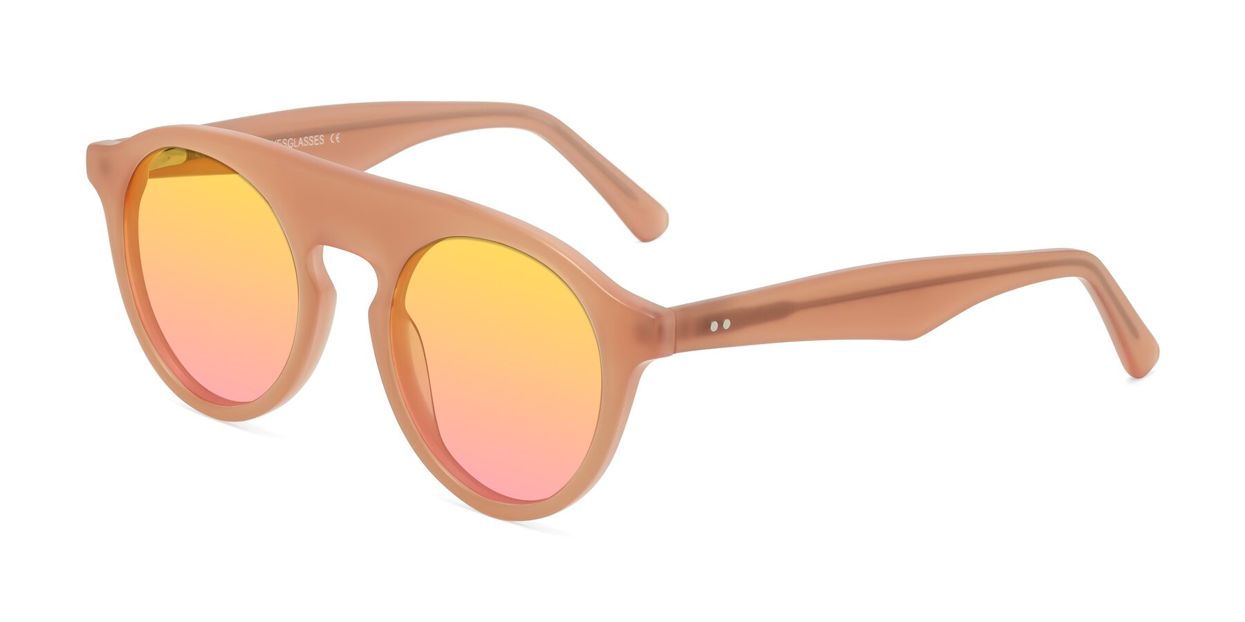 Angle of Band in Peach with Yellow / Pink Gradient Lenses