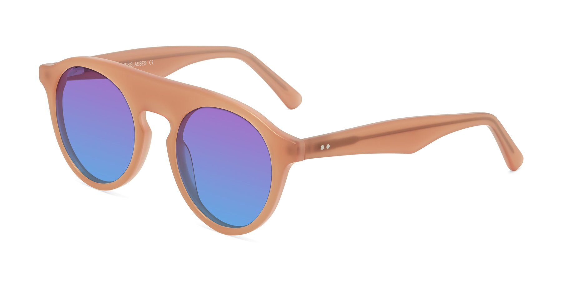 Angle of Band in Peach with Purple / Blue Gradient Lenses