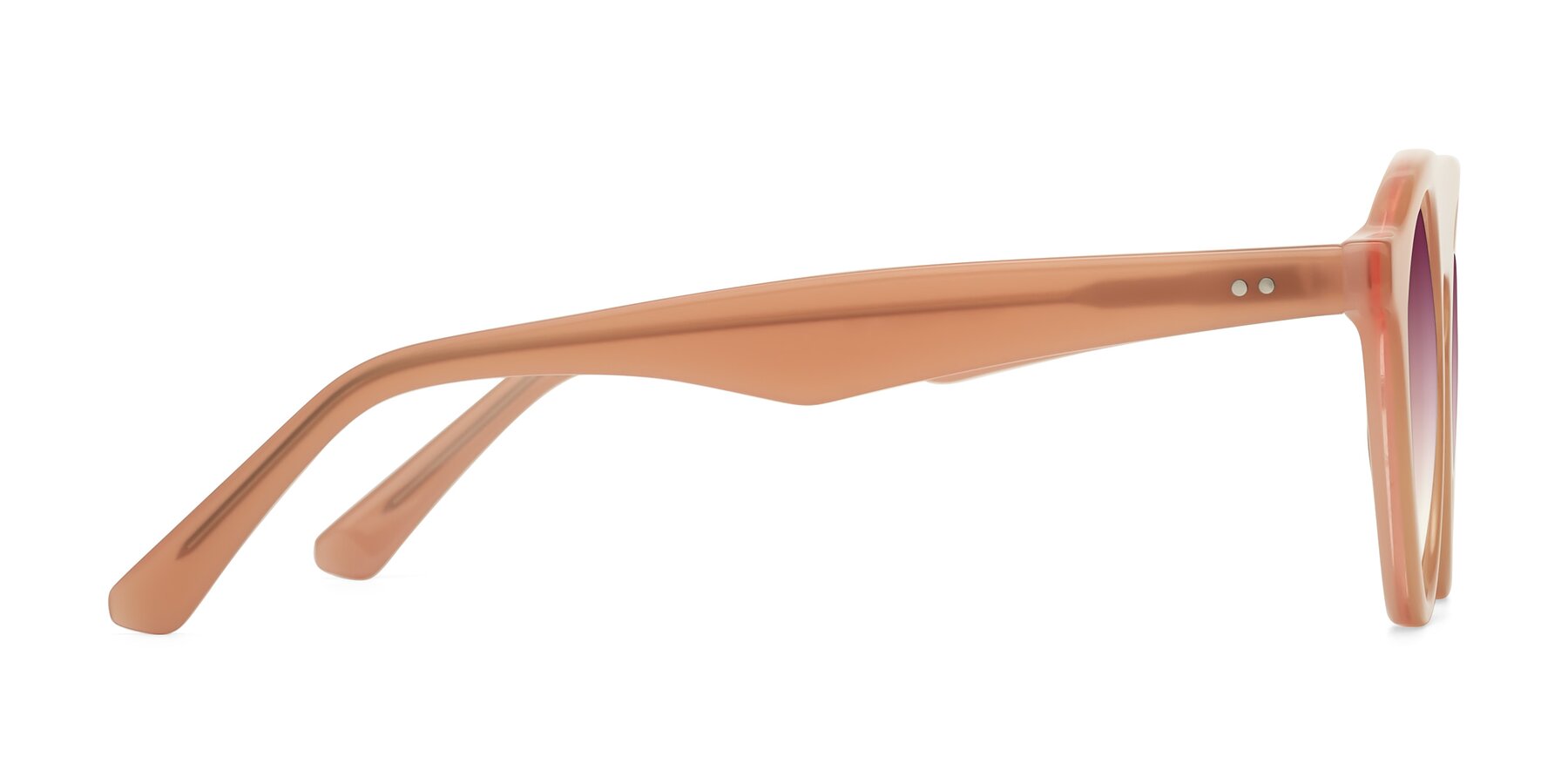 Side of Band in Peach with Wine Gradient Lenses