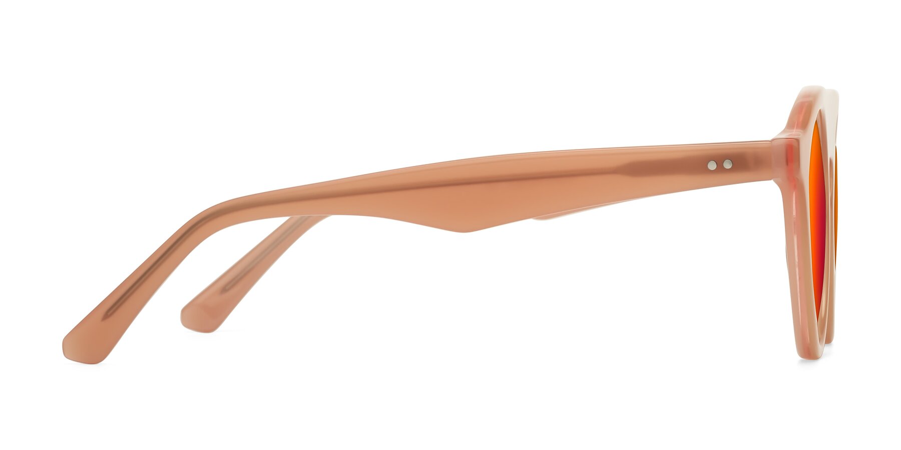 Side of Band in Peach with Red Gold Mirrored Lenses