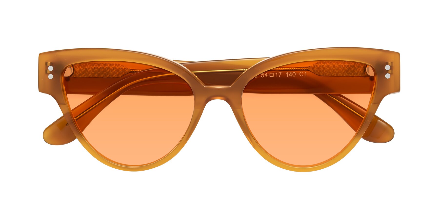 Folded Front of Coho in Pumpkin with Medium Orange Tinted Lenses