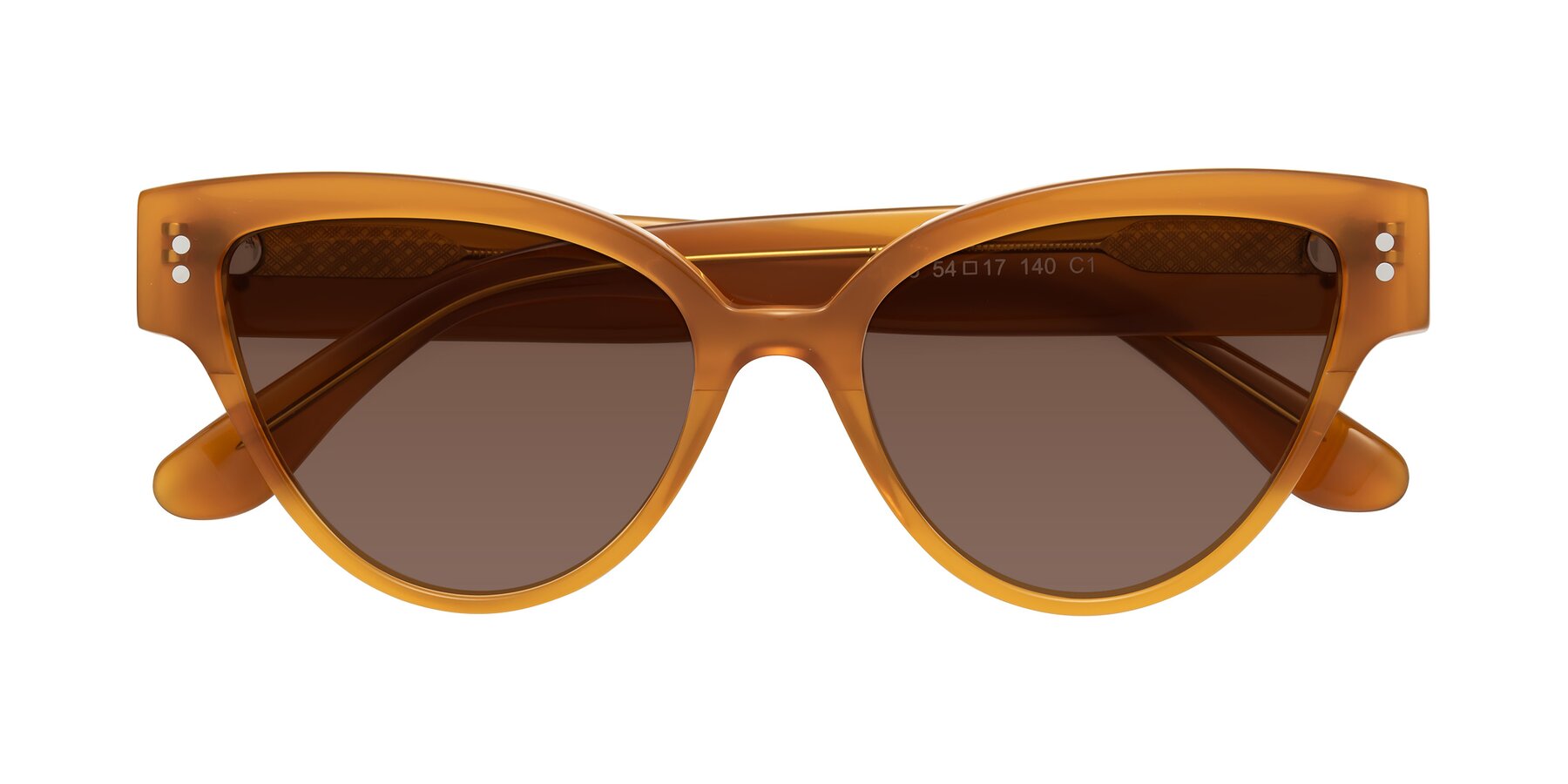Folded Front of Coho in Pumpkin with Brown Tinted Lenses