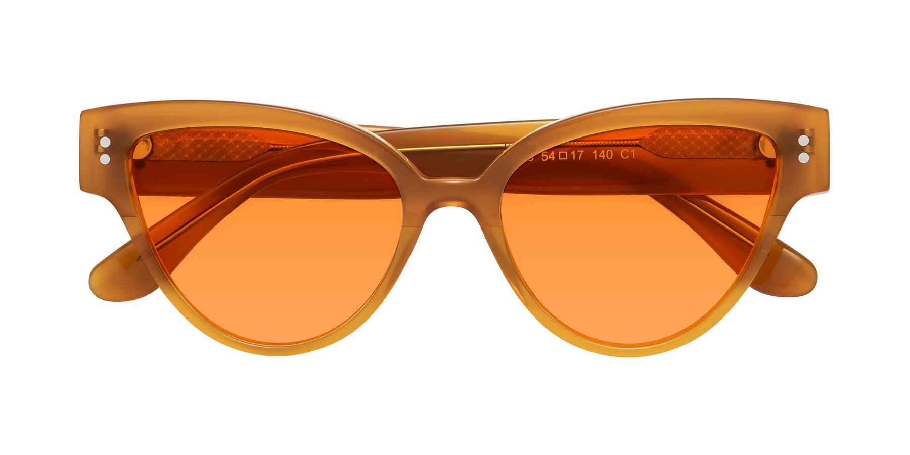 Folded Front of Coho in Pumpkin with Orange Tinted Lenses