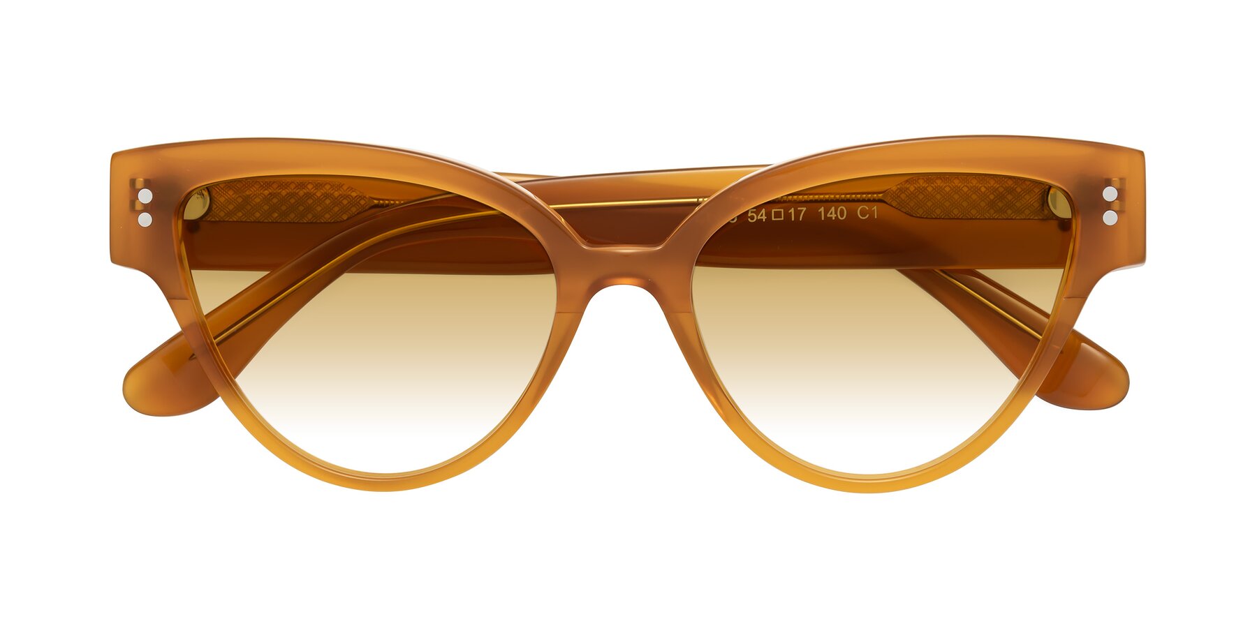 Folded Front of Coho in Pumpkin with Champagne Gradient Lenses