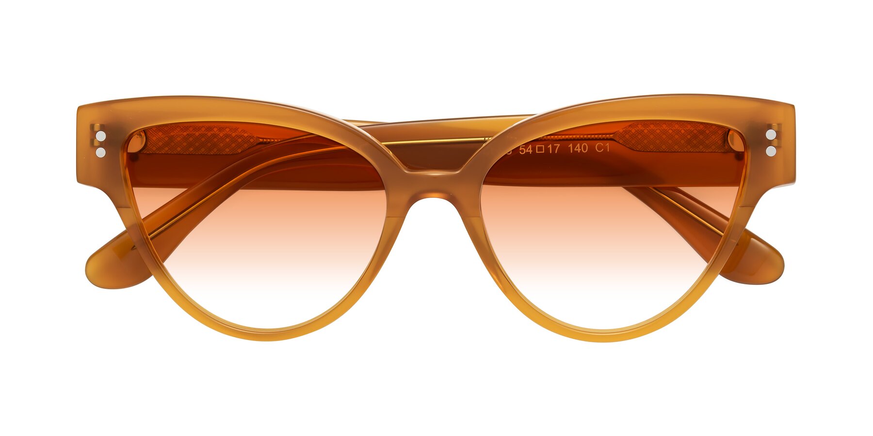 Folded Front of Coho in Pumpkin with Orange Gradient Lenses