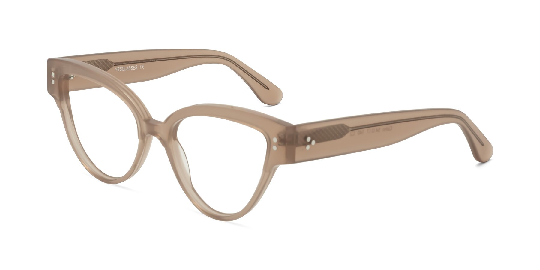 Angle of Coho in Taupe with Clear Eyeglass Lenses