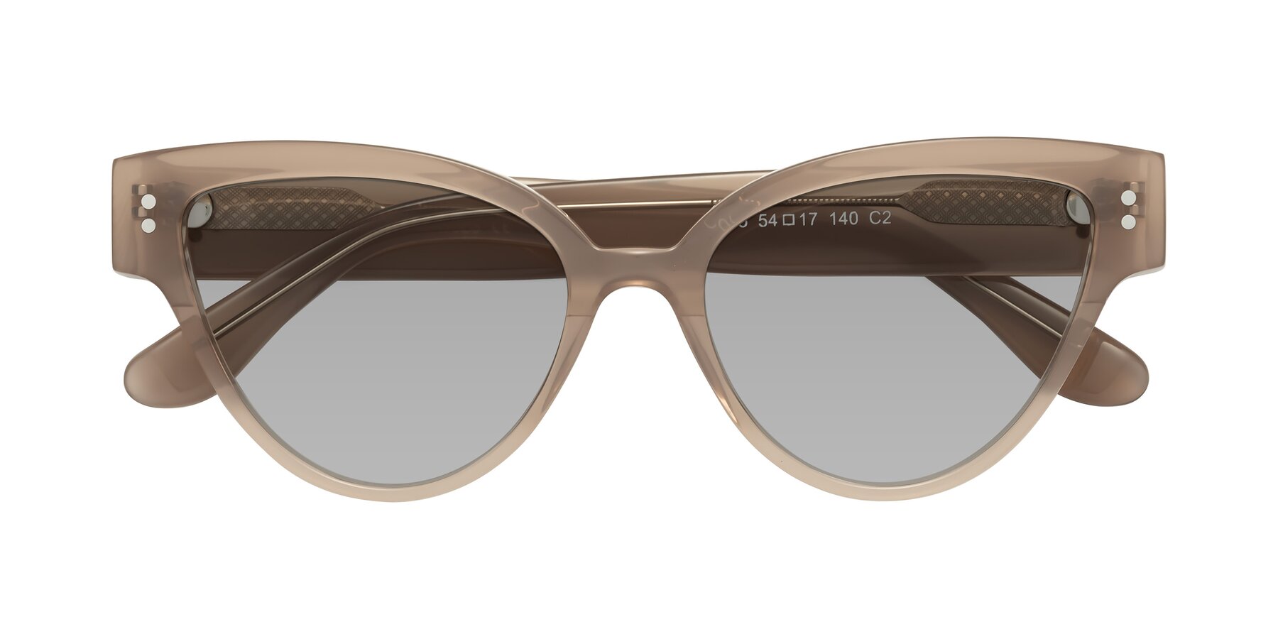 Folded Front of Coho in Taupe with Light Gray Tinted Lenses