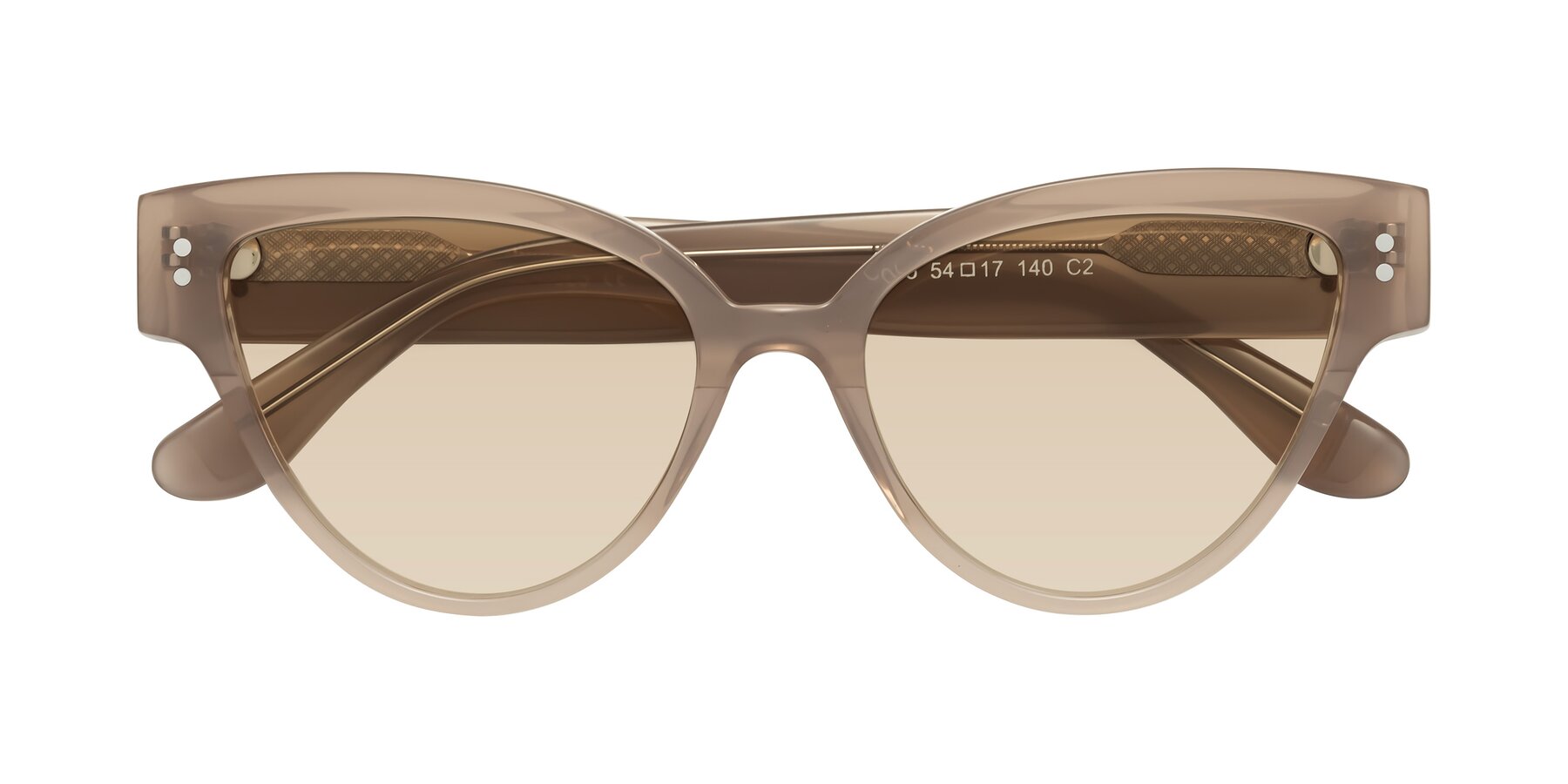 Folded Front of Coho in Taupe with Light Brown Tinted Lenses