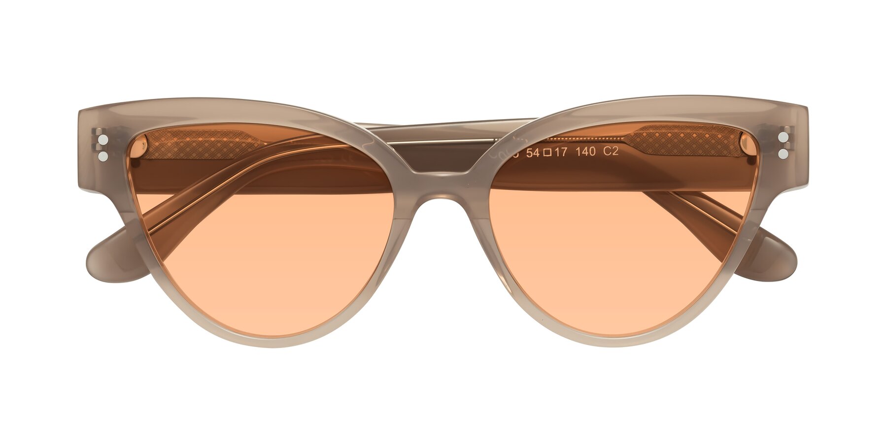 Folded Front of Coho in Taupe with Light Orange Tinted Lenses