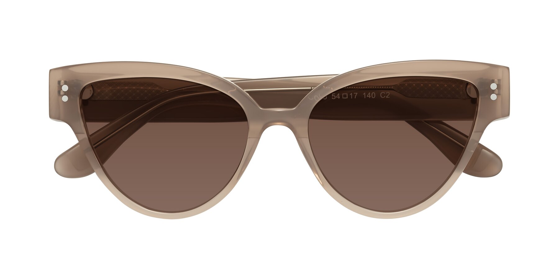 Folded Front of Coho in Taupe with Brown Tinted Lenses