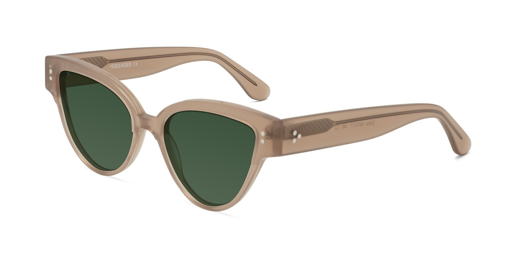Angle of Coho in Taupe with Green Tinted Lenses