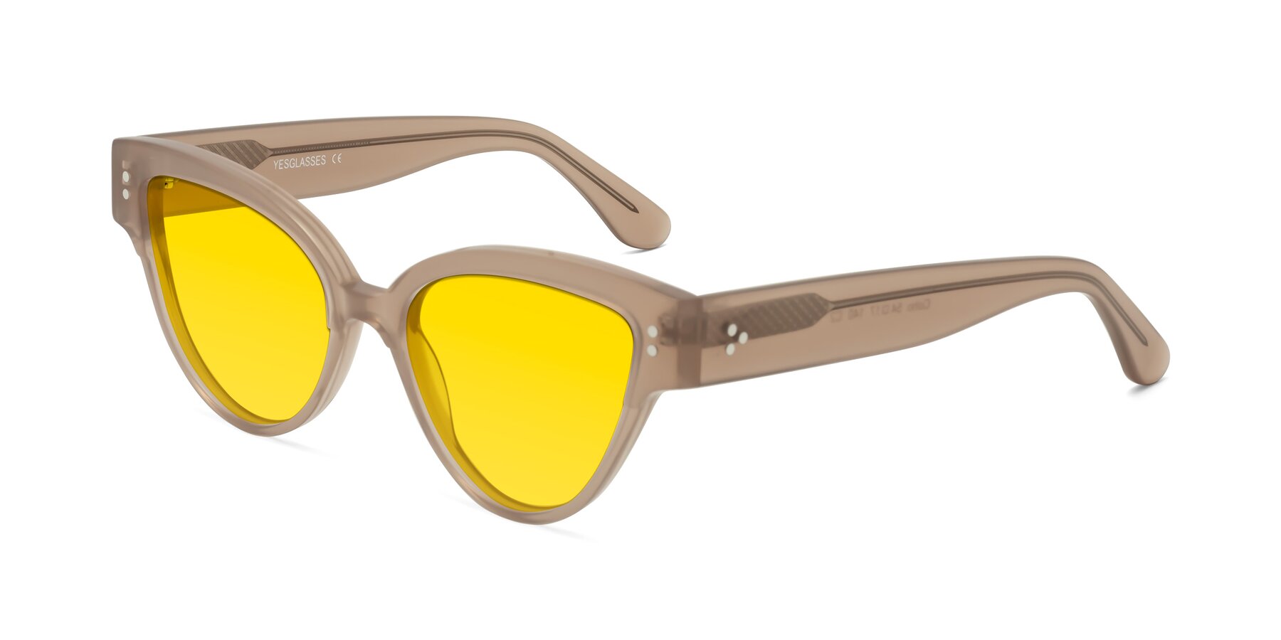 Angle of Coho in Taupe with Yellow Tinted Lenses