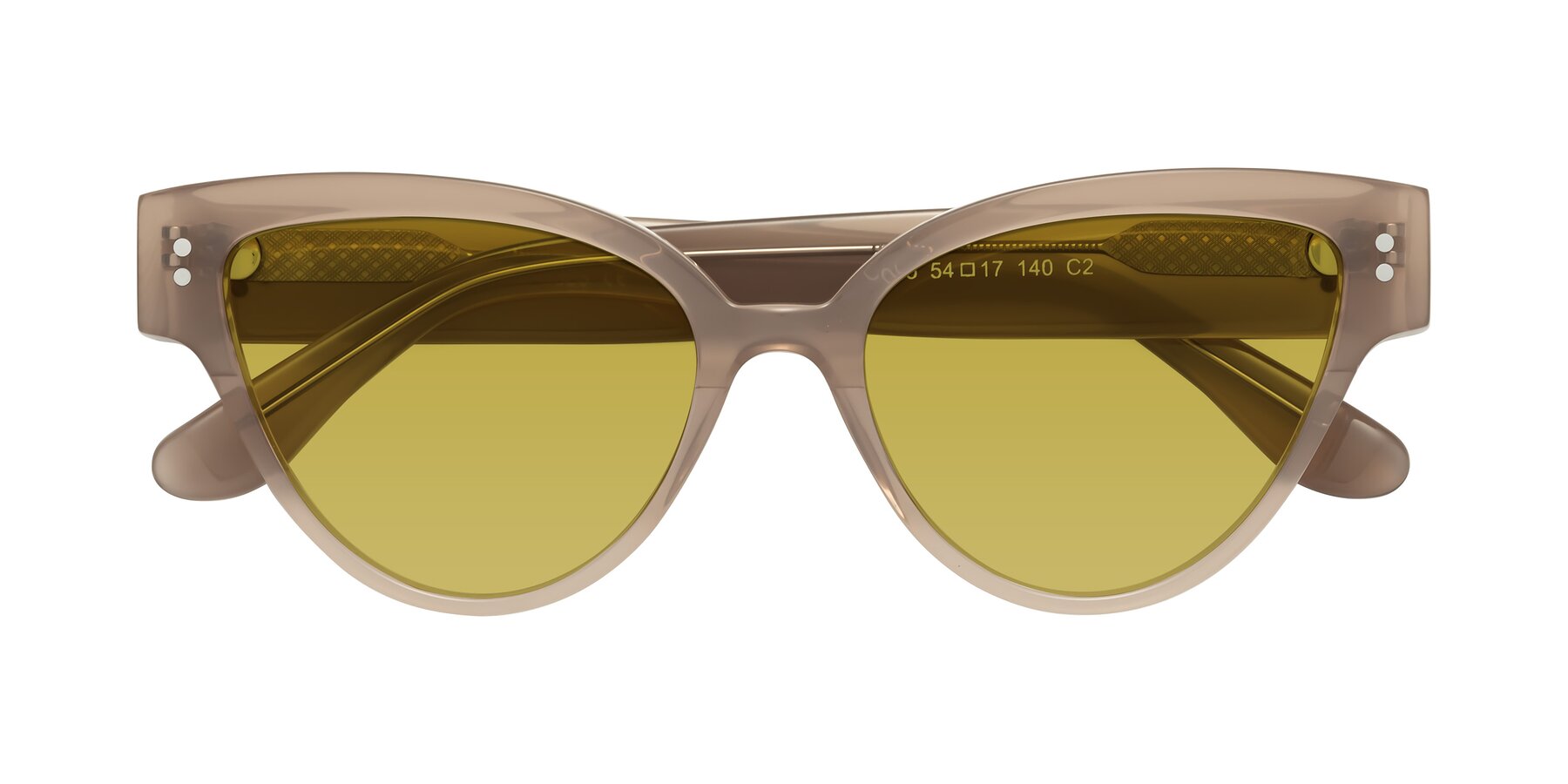 Folded Front of Coho in Taupe with Champagne Tinted Lenses