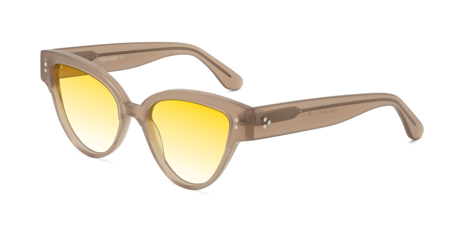 Angle of Coho in Taupe with Yellow Gradient Lenses