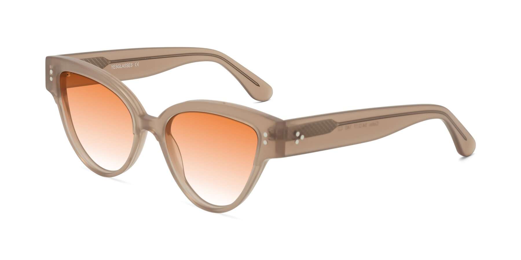 Angle of Coho in Taupe with Orange Gradient Lenses