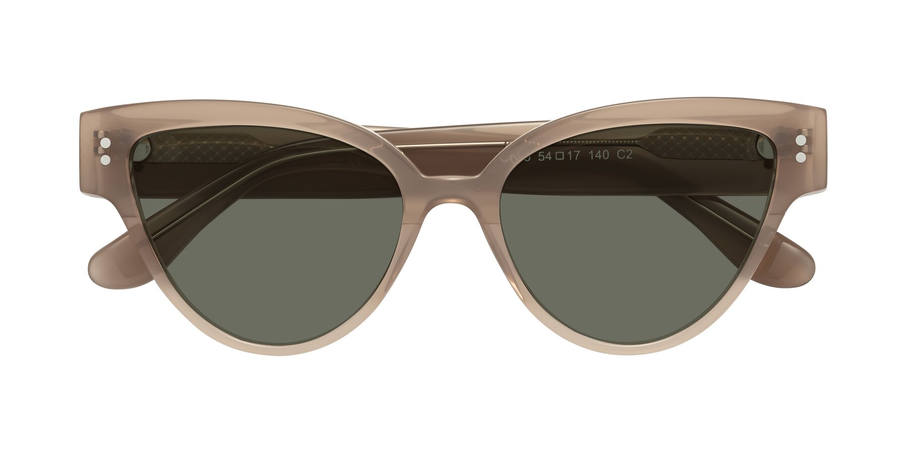 Folded Front of Coho in Taupe with Gray Polarized Lenses