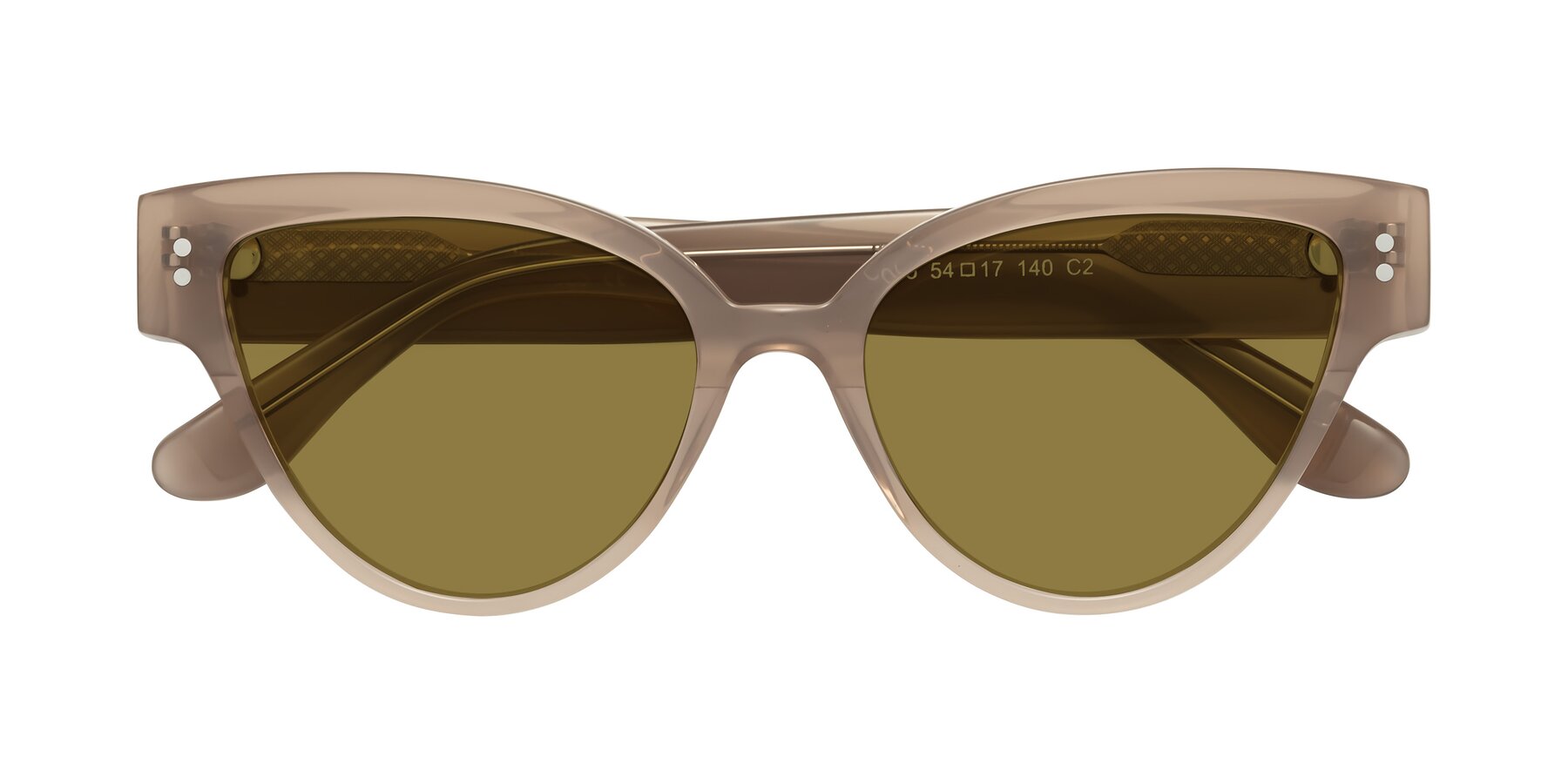 Folded Front of Coho in Taupe with Brown Polarized Lenses