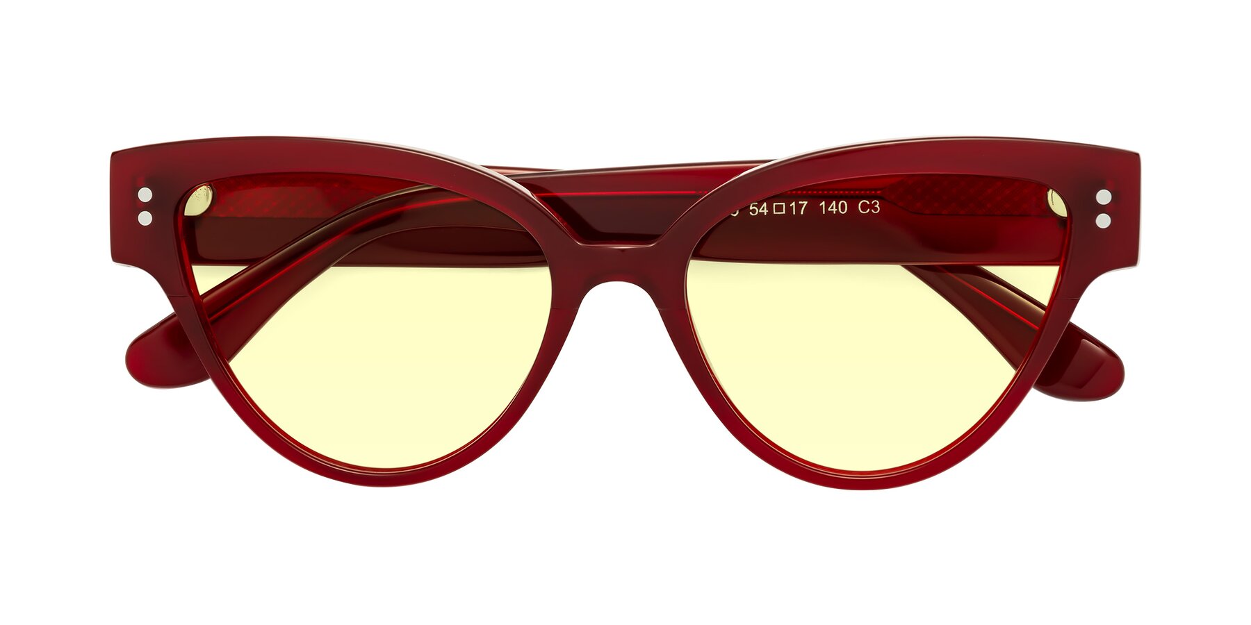 Folded Front of Coho in Wine with Light Yellow Tinted Lenses