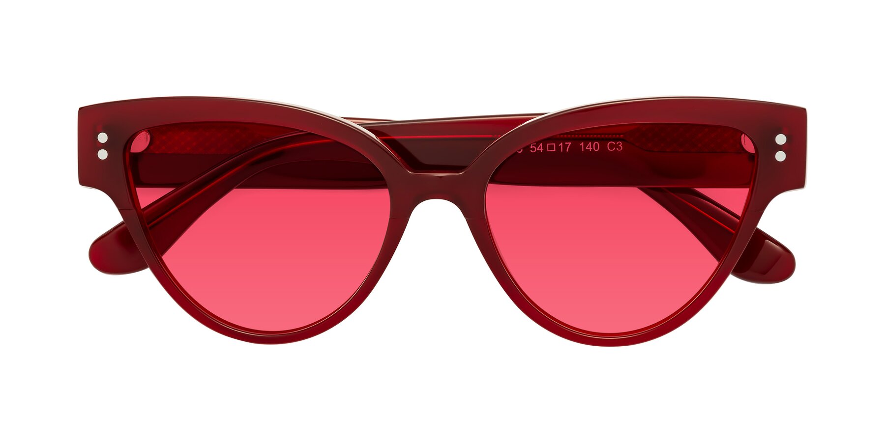 Folded Front of Coho in Wine with Red Tinted Lenses