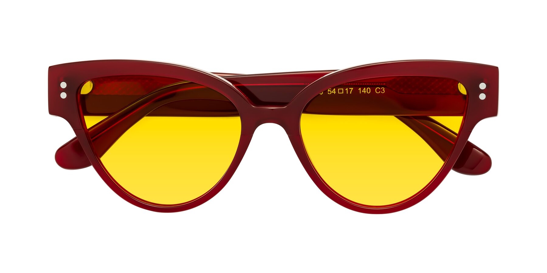 Folded Front of Coho in Wine with Yellow Tinted Lenses