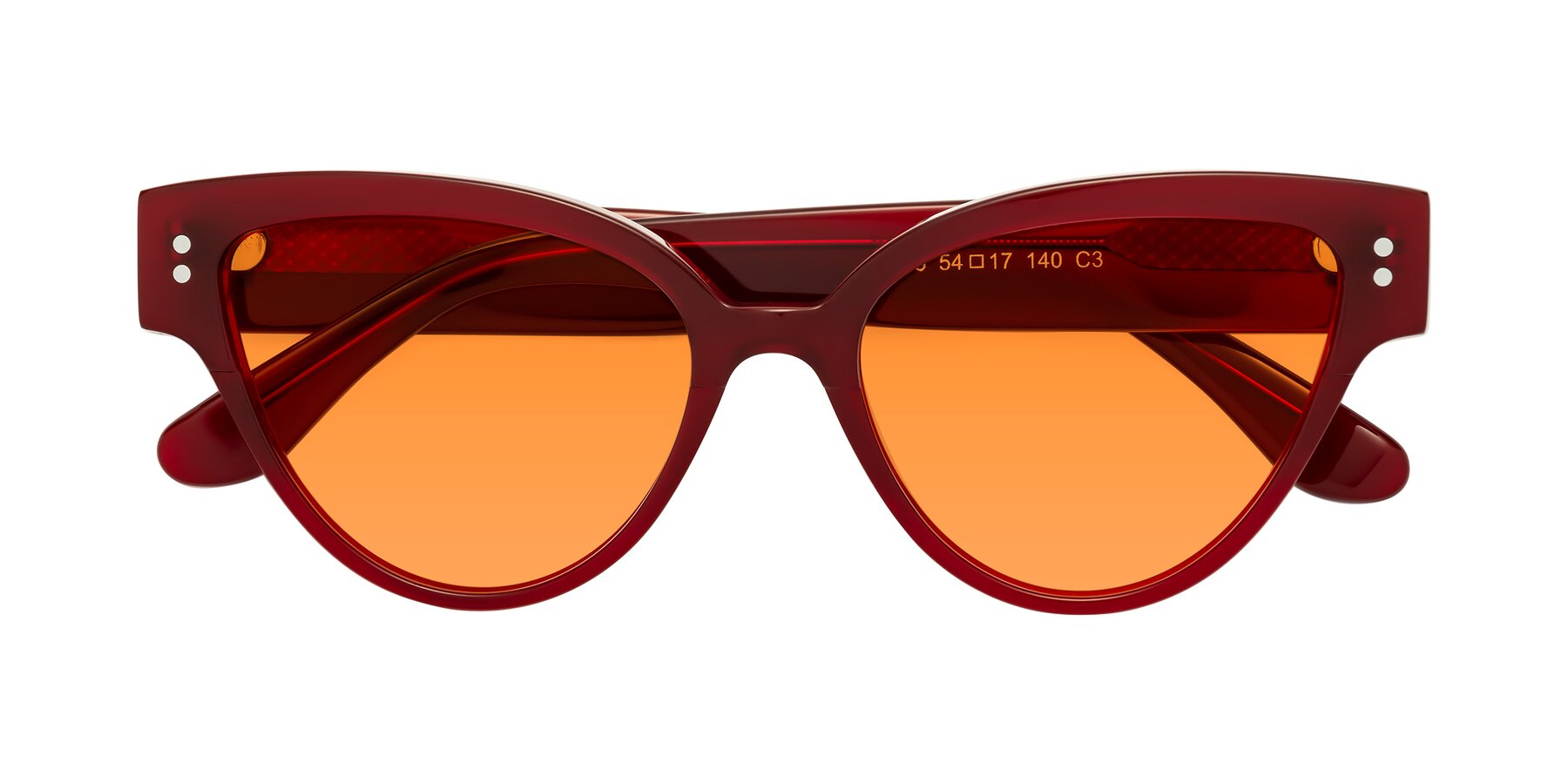 Folded Front of Coho in Wine with Orange Tinted Lenses