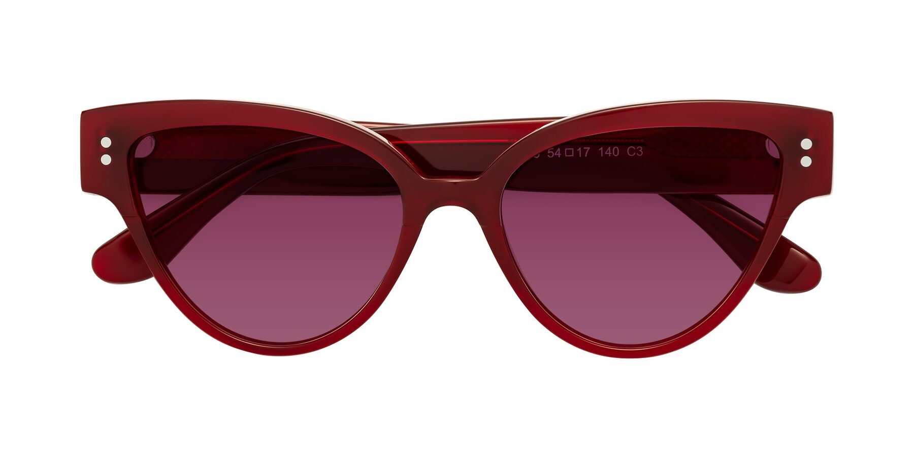 Folded Front of Coho in Wine with Wine Tinted Lenses