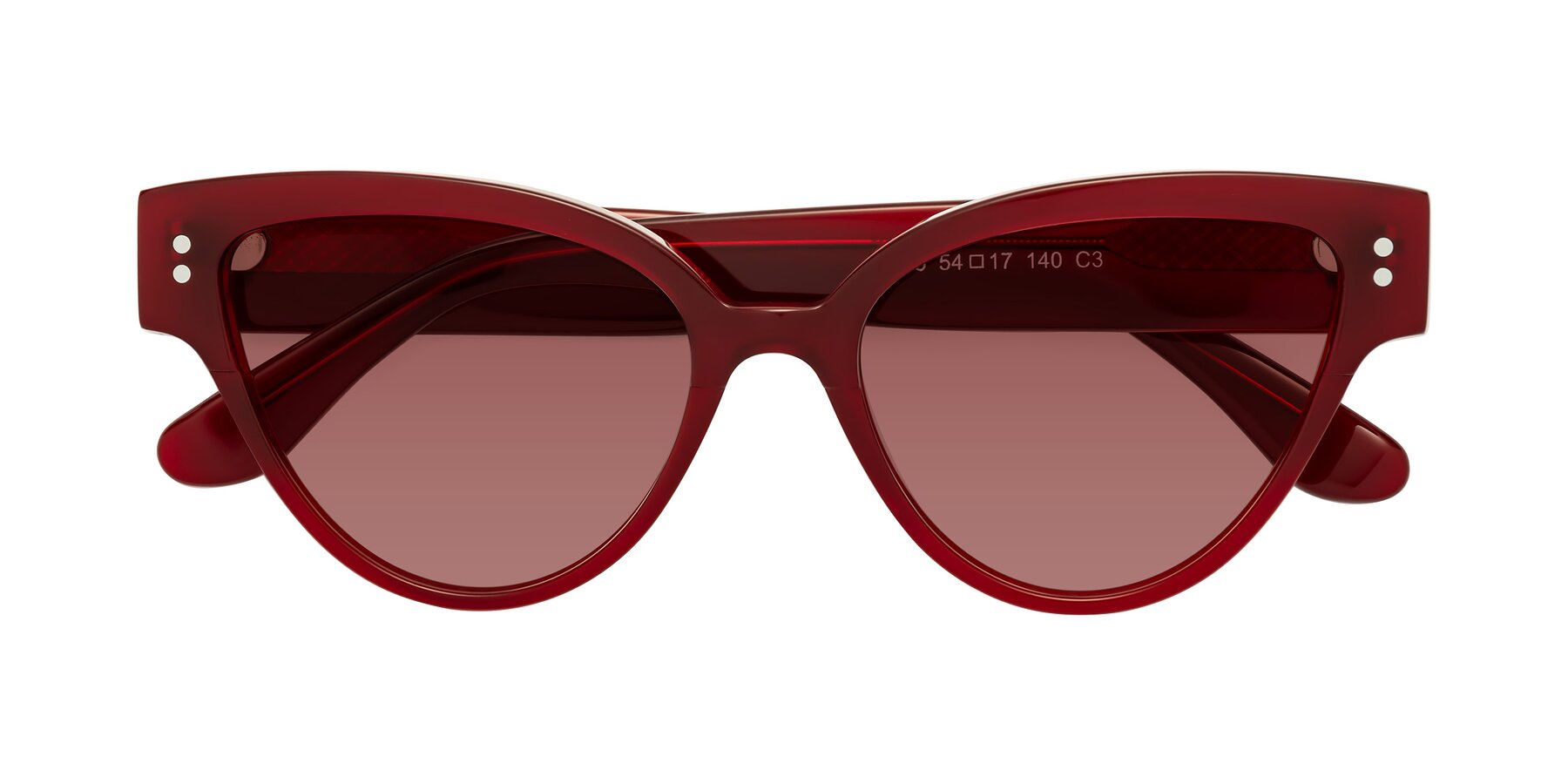 Folded Front of Coho in Wine with Garnet Tinted Lenses