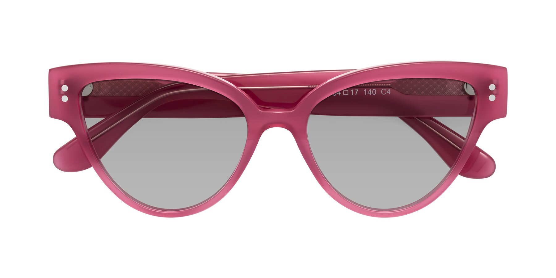 Folded Front of Coho in Pink with Light Gray Tinted Lenses