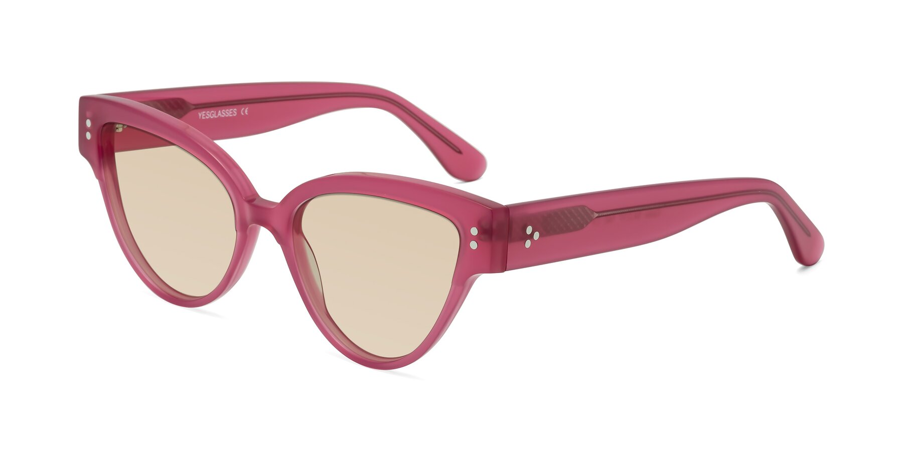 Angle of Coho in Pink with Light Brown Tinted Lenses