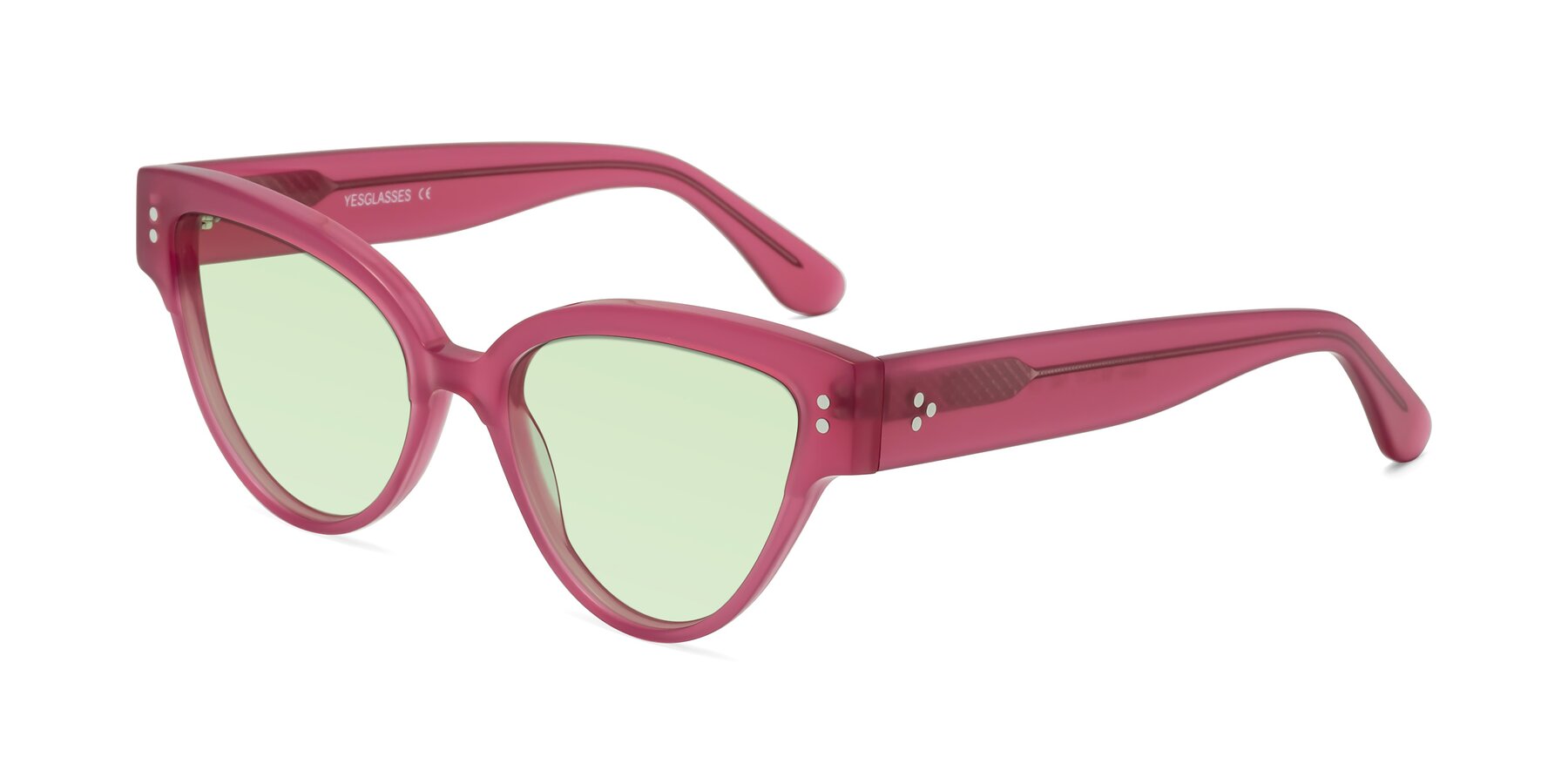 Angle of Coho in Pink with Light Green Tinted Lenses