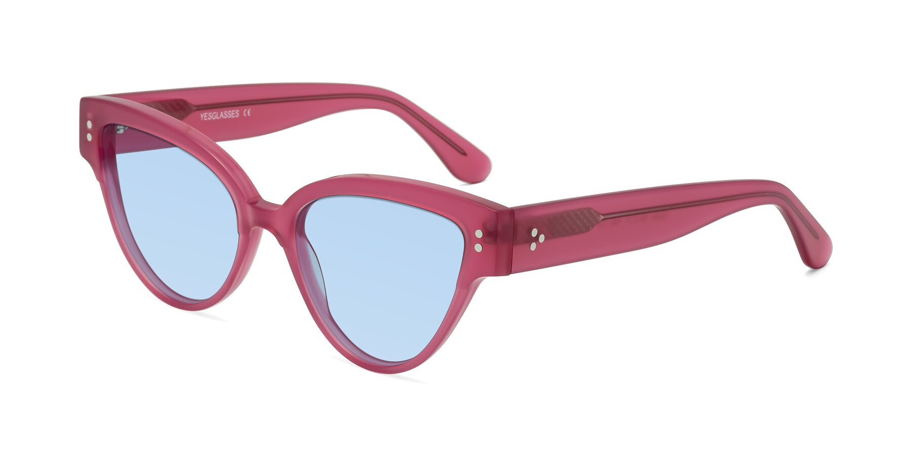 Angle of Coho in Pink with Light Blue Tinted Lenses