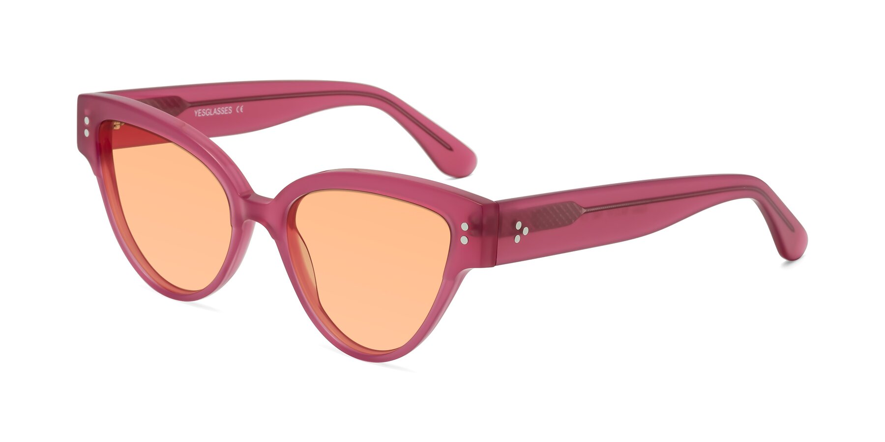 Angle of Coho in Pink with Light Orange Tinted Lenses